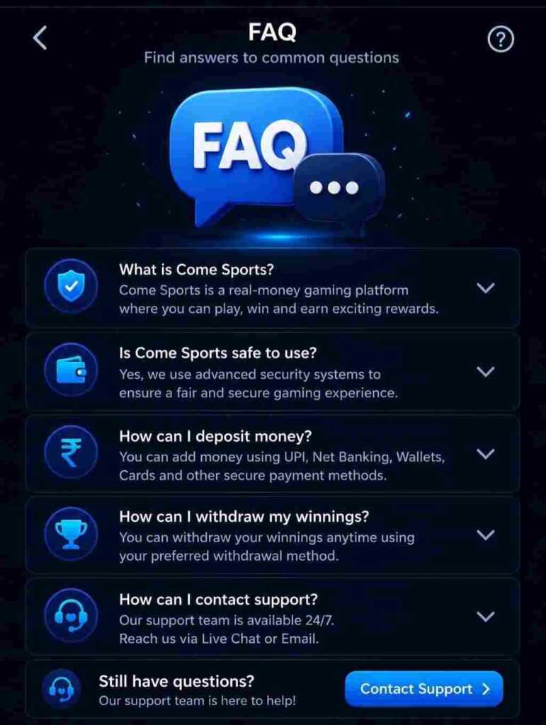 Come Game online gaming experience